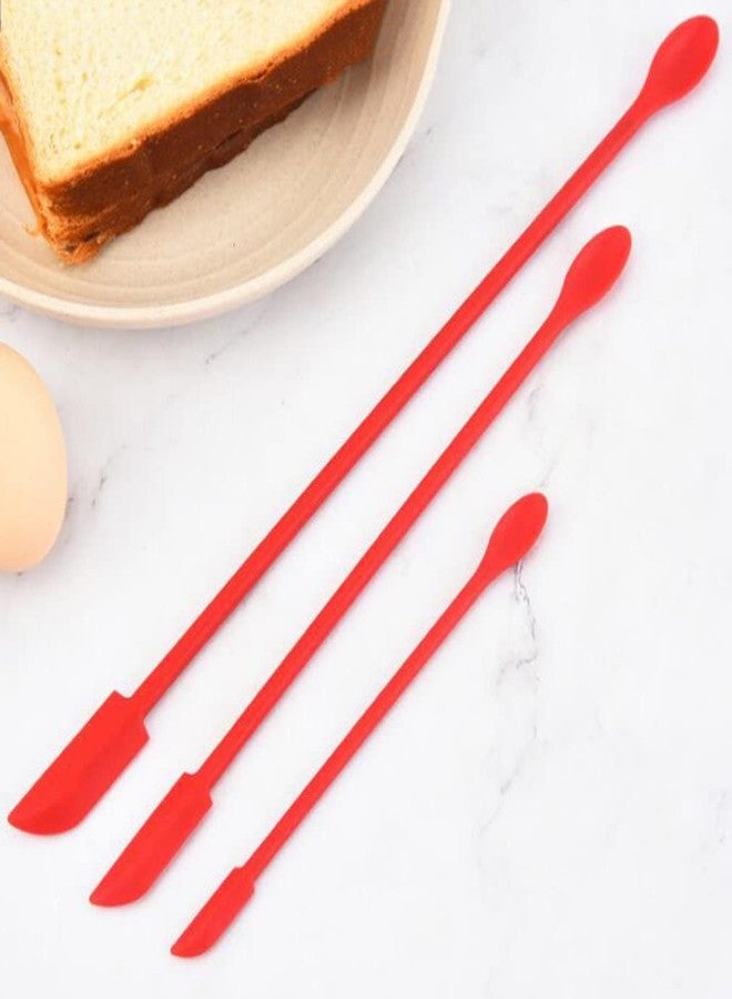 Evona 3 Pieces Mini Silicone Spatula-Makeup Spatula-Small Silicone Spatula-Thin Spatula Set for Jar, Kitchen Bottles, Cosmetic - Image 5